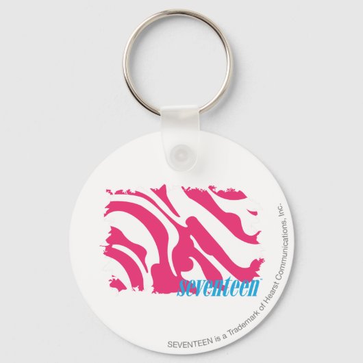 Zebra Magenta 3 Sleutelhanger (Voorkant)