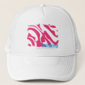 Zebra Magenta 3 Trucker Pet (Voorkant)