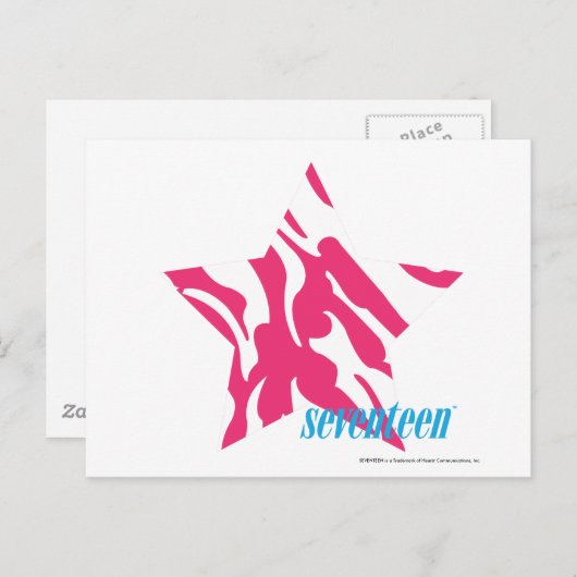 Zebra Magenta 4 Briefkaart (Voorkant / Achterkant)