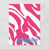 Zebra Magenta Briefkaart (Voorkant)
