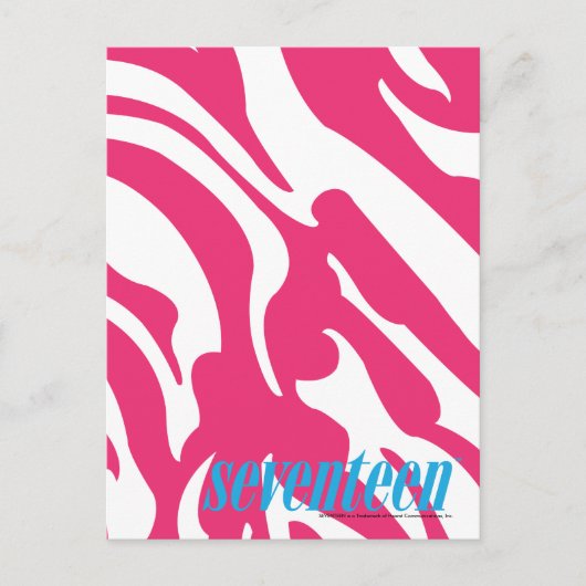 Zebra Magenta Briefkaart (Voorkant)