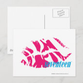 Zebra Magenta Briefkaart (Voorkant / Achterkant)