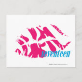 Zebra Magenta Briefkaart (Voorkant)