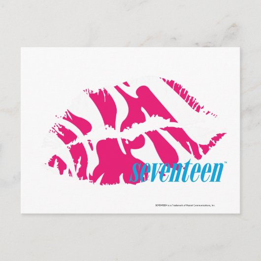 Zebra Magenta Briefkaart (Voorkant)