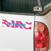 Zebra Magenta Bumpersticker (Op Truck)