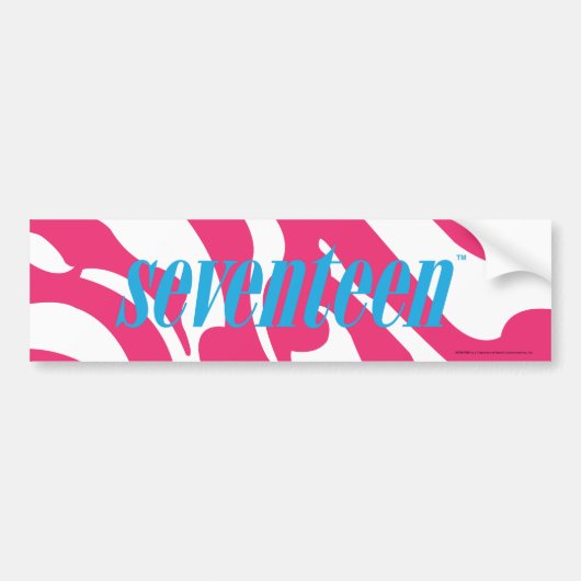 Zebra Magenta Bumpersticker (Voorkant)