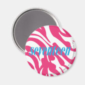 Zebra Magenta Magneet (Voorkant / Achterkant)