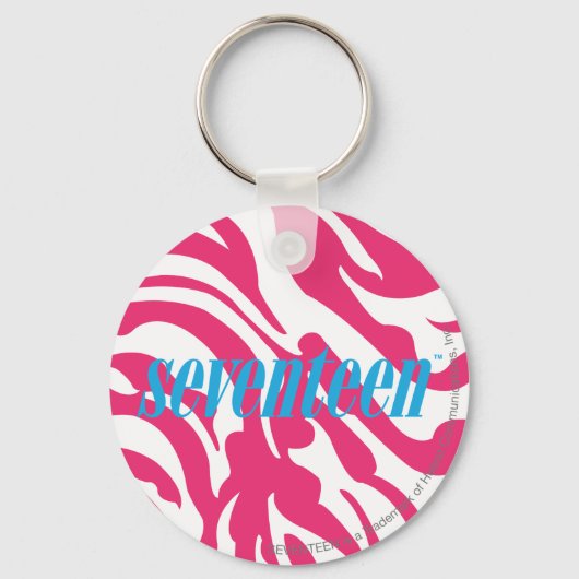 Zebra Magenta Sleutelhanger (Voorkant)