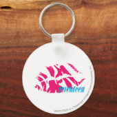 Zebra Magenta Sleutelhanger (Voorkant)