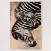 Zebra Mam & Foal, Jigzaag Puzzle Legpuzzel (Verticaal)