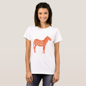 Zebra - Mandarijn en licht sinaasappel T-shirt (Voorkant volledig)