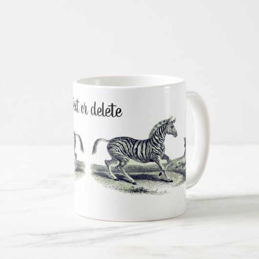 Zebra Mare en Foal  Art Koffiemok (Voorkant rechts)