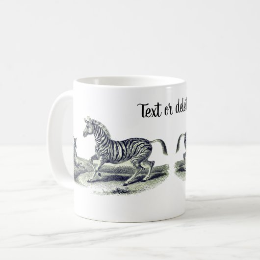 Zebra Mare en Foal  Art Koffiemok (Voorkant links)
