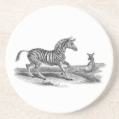 Zebra Mare Foal  Animal Art Onderzetter (Voorkant)