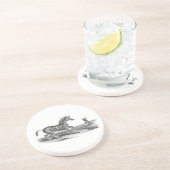 Zebra Mare Foal  Animal Art Onderzetter (Zijkant)