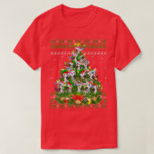 Zebra mas Lighting Tree Santa Zebra Ugly Christma T-shirt (Design voorkant)