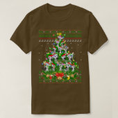Zebra mas Lighting Tree Santa Zebra Ugly Christma T-shirt (Design voorkant)