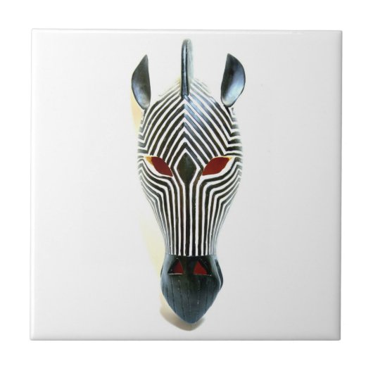 zebra maskergel tegeltje (Voorkant)