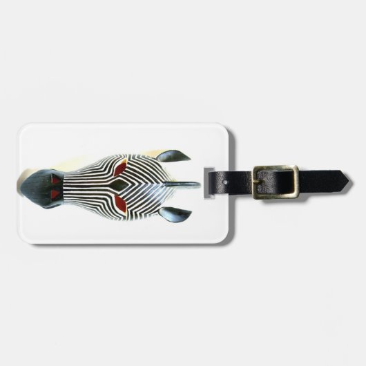 zebra maskerlabel bagagelabel (Voorkant horizontaal)