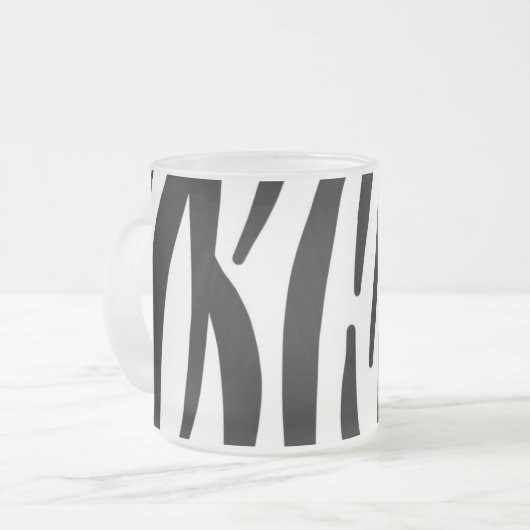 Zebra Matglas Koffiemok (Voorkant links)
