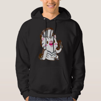 Zebra Meerdere Lagen Vrede Ontspannen Schattig Est Hoodie