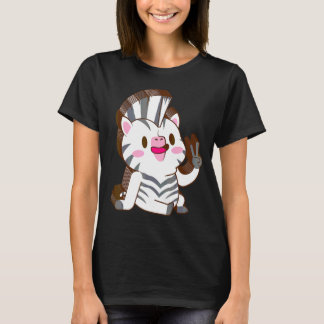 Zebra Meerdere Lagen Vrede Ontspannen Schattig Est T-shirt