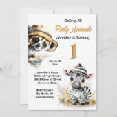 Zebra meerkat oerwoud safari wilde dieren kinder s kaart (Voorkant)