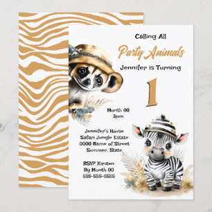 Zebra meerkat oerwoud safari wilde dieren kinder s kaart