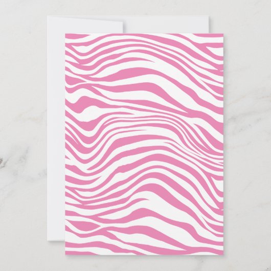 Zebra meerkat oerwoud safari wilde dieren roze mei kaart (Achterkant)