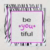 Zebra Meisjes Nacht Uit Kaart (Voorkant / Achterkant)