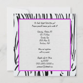 Zebra Meisjes Nacht Uit Kaart (Achterkant)