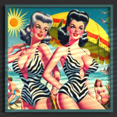 Zebra meisjes Poster