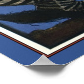  Zebra met Art Nouveau Woman Rider Poster (Hoek)