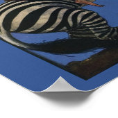 Zebra met Art Nouveau Woman Rider Poster (Hoek)