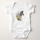 Zebra met bloemen romper (Voorkant)
