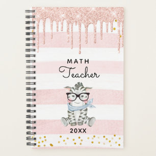 Zebra met bril Wiskunde leerplank Planner