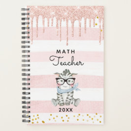 Zebra met bril Wiskunde leerplanner Planner