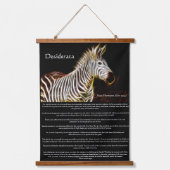 Zebra met elektrische strepen romantisch gedicht hangend wandkleed (Voorkant)