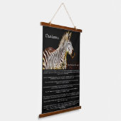 Zebra met elektrische strepen romantisch gedicht hangend wandkleed (Gebogen)