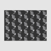 Zebra met gedraaide witte strepen Silhouette Tissuepapier (Voorkant)