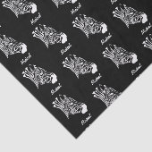 Zebra met gedraaide witte strepen Silhouette Tissuepapier (Detail)