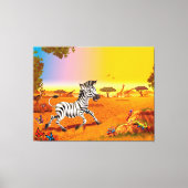 Zebra met grote afdruk van het kind van het canvas (Voorkant)