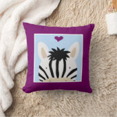 Zebra met hart kussen (Deken)