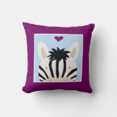 Zebra met hart kussen (Voorkant)