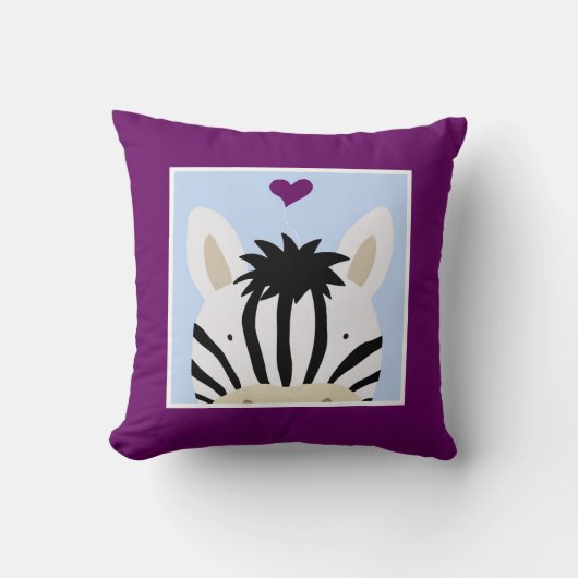 Zebra met hart kussen (Voorkant)