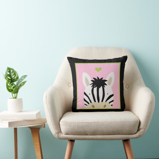 Zebra met hart kussen (Stoel)