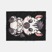 Zebra met hart vrouwen meisjes kinderen hart schat fleece deken (Voorkant (Horizontaal))