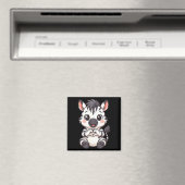 Zebra met hart vrouwen meisjes kinderen hart schat magneet (Insitu (Vaatwasser))