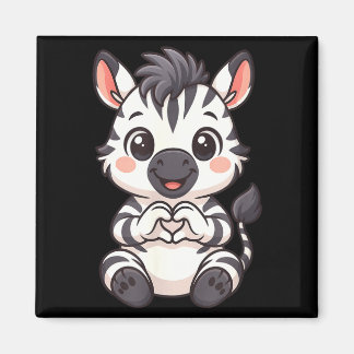 Zebra met hart vrouwen meisjes kinderen hart schat magneet