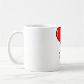 Zebra met hartballon Zebra Valentijnsdag Koffiemok (Links)